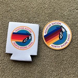 Aviator Nation Koozie and Sticker from North Shore Oahu